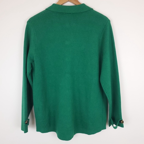 Marble Fashion Green Overshirt Shacket Button Front Cardigan - Picture 9 of 11